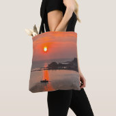 Tote Bag Coucher de soleil orange sur la mer (De près)