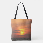 Tote Bag Coucher de soleil profond Horizon Océan Glow (Dos)