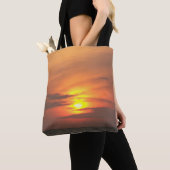Tote Bag Coucher de soleil profond Horizon Océan Glow (De près)