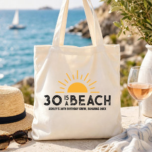 Tote Bag Coucher de soleil rétro 30e 40e 50e 60e anniversai