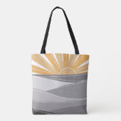 Tote Bag Coucher de soleil rétro lever du soleil (Dos)