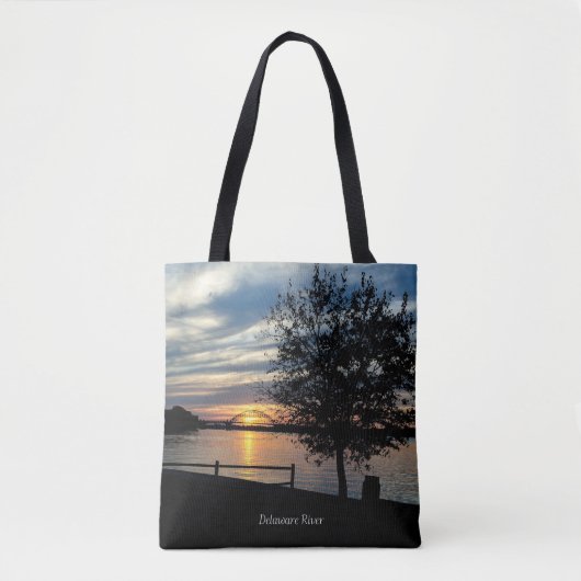 Tote Bag Coucher de soleil, rivière Delaware, (Devant)