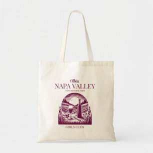 Tote Bag coucher de soleil rouge vintage napa valley bachel
