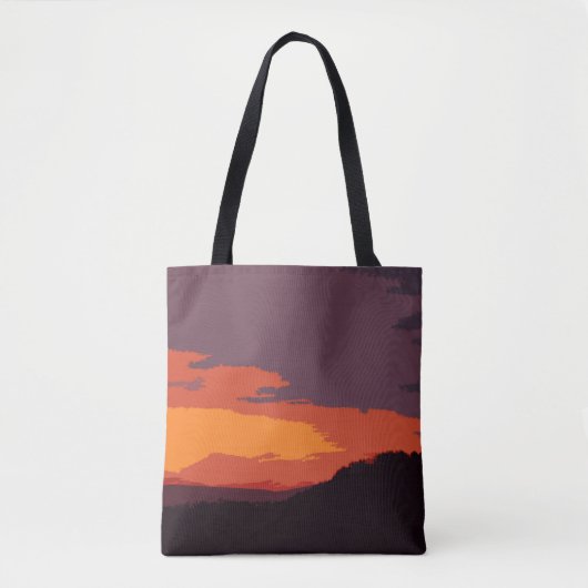 Tote Bag Coucher de soleil simplifié (Devant)