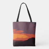 Tote Bag Coucher de soleil simplifié (Dos)