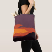 Tote Bag Coucher de soleil simplifié (De près)