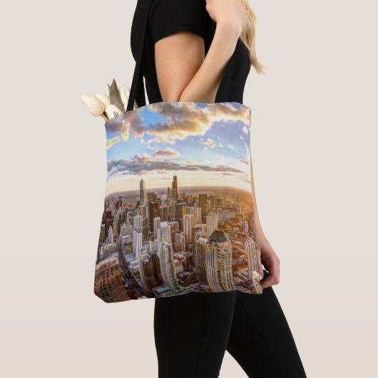 Tote Bag Coucher de soleil sur Chicago (De près)