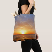 TOTE BAG COUCHER DE SOLEIL SUR LA MER (De près)