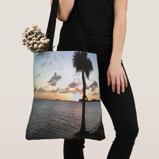 Tote Bag Coucher De Soleil Sur La Plage (De près)