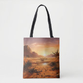 Tote Bag Coucher de soleil sur le désert (Devant)