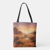 Tote Bag Coucher de soleil sur le désert (Dos)