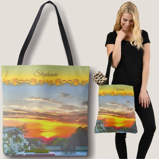 Tote Bag Coucher de soleil sur le toit 2295