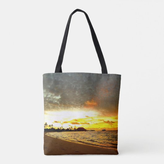 Tote Bag Coucher de soleil sur les Maldives (Dos)