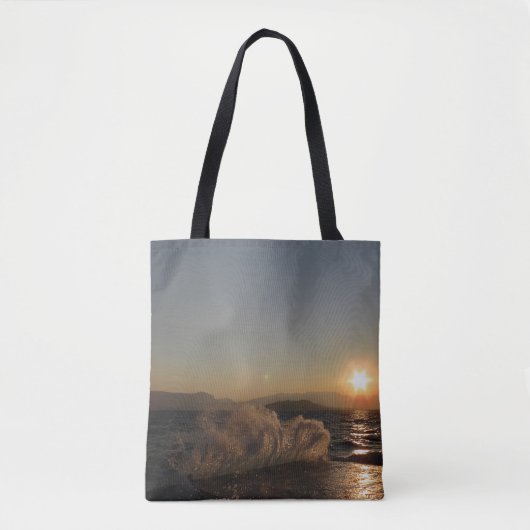 Tote Bag Coucher de soleil sur les vagues en Croatie (Devant)