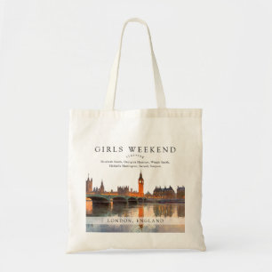 Tote Bag Coucher de soleil sur Londres Week-end entre fille