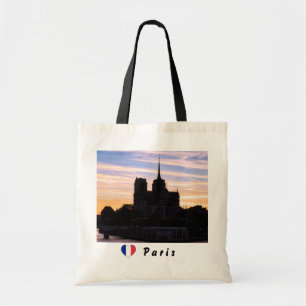 Tote Bag Coucher de soleil sur Notre Dame de Paris - Paris,