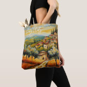 Tote Bag Coucher de soleil sur Toscane Valley Peinture Ital (De près)