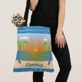 Tote Bag Coucher de soleil tropical (De près)