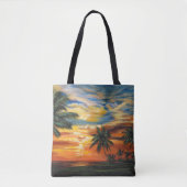 Tote Bag Coucher de soleil tropical étonnant (Devant)