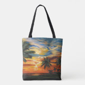 Tote Bag Coucher de soleil tropical étonnant (Dos)