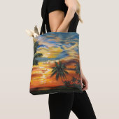 Tote Bag Coucher de soleil tropical étonnant (De près)