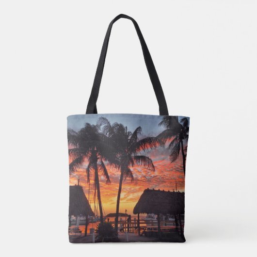 Tote Bag Coucher de soleil tropical Florida Keys (Dos)