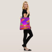 Tote Bag Coucher de soleil tropical vibrant (Sur le modèle)