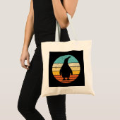 Tote Bag Coucher de soleil Vintage rétro Penguin (Devant (produit))