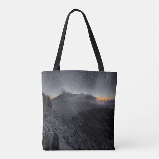 Tote Bag Coucher de soleil volcanique sur les sommets majes (Dos)