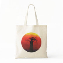 Coucher du soleil de baobab