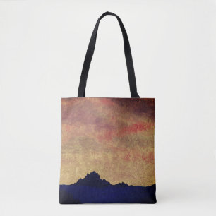 Tote Bag "Coucher du soleil d'or d'océan" Fourre-tout par