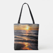 Tote Bag Coucher du soleil tropical de plage (Dos)