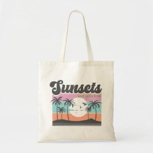 Tote Bag Couchers De Soleil Et Palmiers