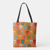 Tote Bag coudre crâne orange (Dos)