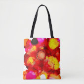 Tote Bag Couleur Abstraite rouge et rose (Devant)