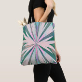 Tote Bag Couleur Abstraite verte, violette et bleue (De près)