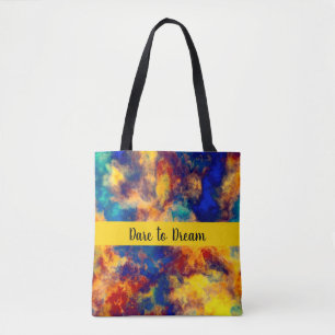 Tote Bag Couleur Bleu Rouge Jaune Turquoise Multi Couleur F