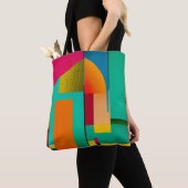 Tote Bag Couleur bloc peinture Abstraite (De près)