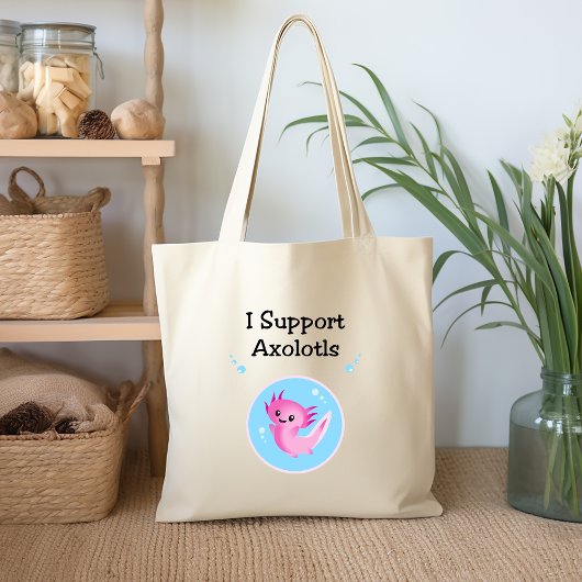 Tote Bag Couleur claire pour Axolotls mou violet I