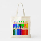 Tote Bag Couleur Crayons Retour À L'École Personnalisé Nom  (Dos)