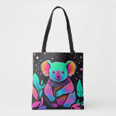 Tote Bag Couleur dans la Koala sombre (Devant)