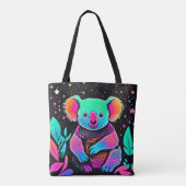 Tote Bag Couleur dans la Koala sombre (Dos)