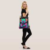 Tote Bag Couleur dans la Koala sombre (Sur le modèle)