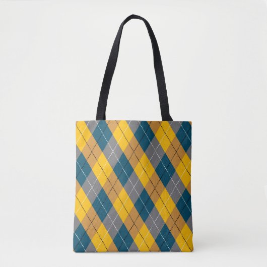 Tote Bag Couleur d'automne Motif Brown Jaune (Devant)