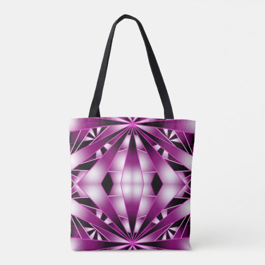 Tote Bag Couleur de dégradé en perspective violet Rempli De (Dos)