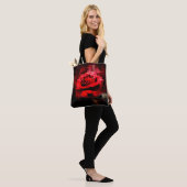 Tote Bag Couleur de fleur rouge - bb (Sur le modèle)