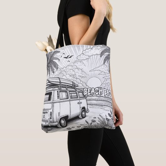 Tote Bag Couleur de l'écran Sunset Beach (De près)