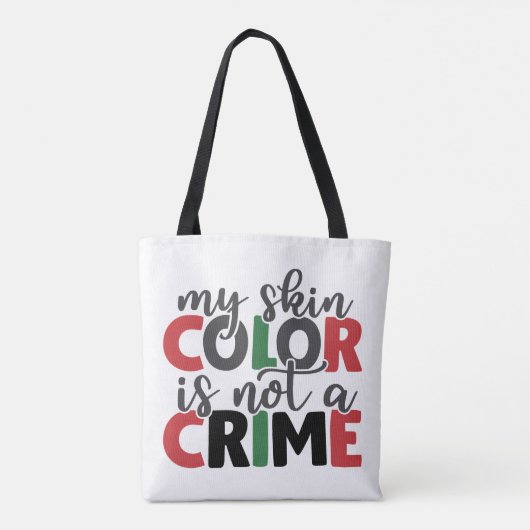 Tote Bag Couleur de peau pas un crime (Dos)