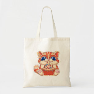 Tote Bag Couleur de pizza pour manger des chats