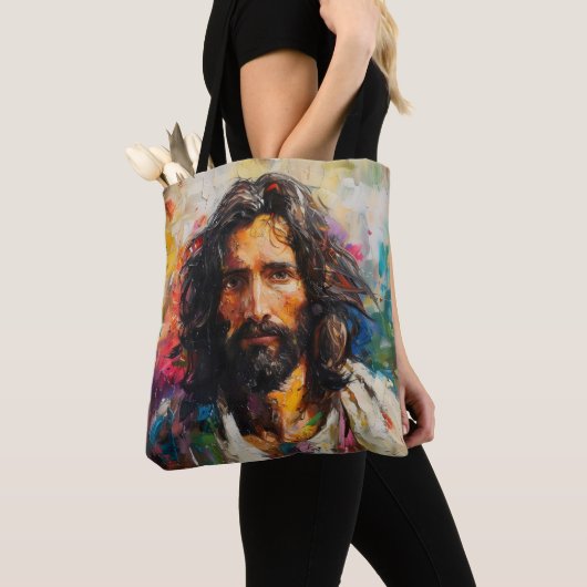 Tote Bag Couleur de religion Jésus Christ (De près)